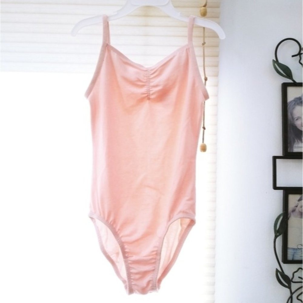 More Than Magic Girls Pink Pinch Front Criss Cross‎ Back Leotard Large 10/12